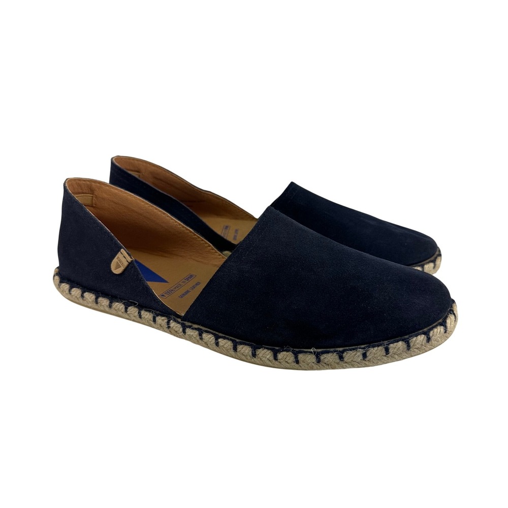 Verbenas Carmen Navy Blue Suede Espadrille Flats Spain Slip On Women 40 US 9-9.5